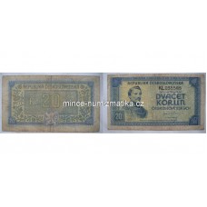 20 Korun 1945 serie KL Borovský - 20 Kčs